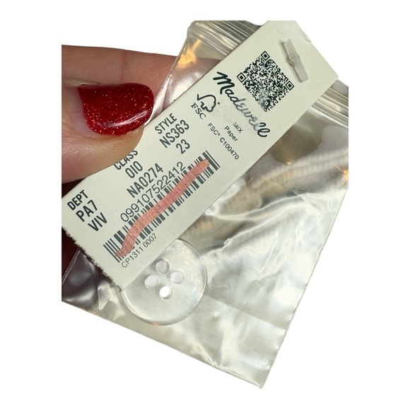 Madewell Tapered Denim Trousers Vintage Ivory Relaxed High Waist US 23 NWT - Picture 5 of 14